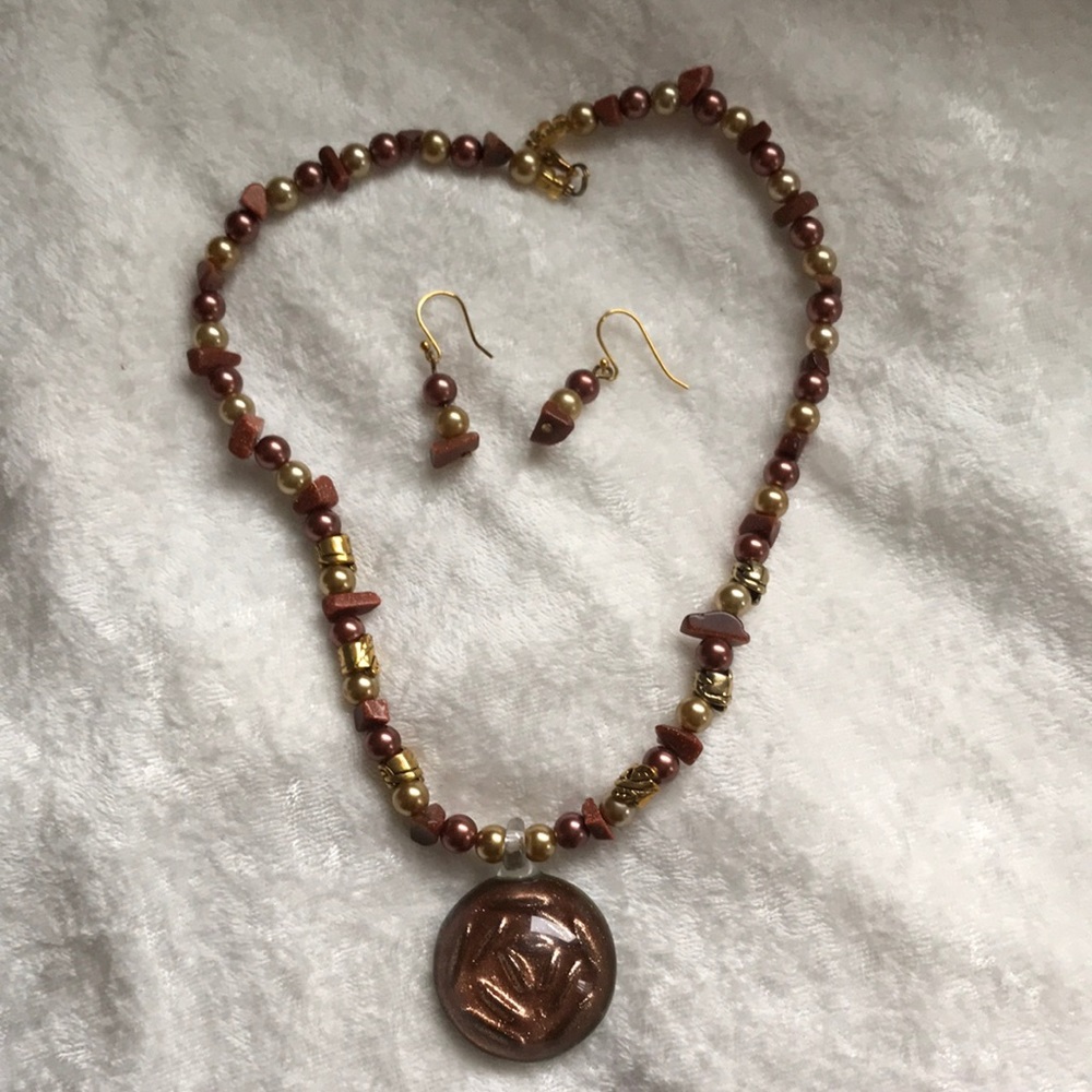 Necklace and earrings